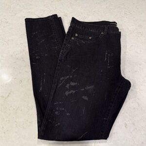 Saint Laurent Men’s Black Splatter Jeans